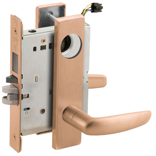 Lock Electric Mortise Lock Satin Bronze Clear Coated