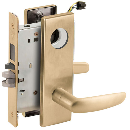 Lock Electric Mortise Lock Satin Brass