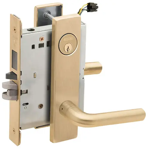 Lock Electric Mortise Lock Satin Brass