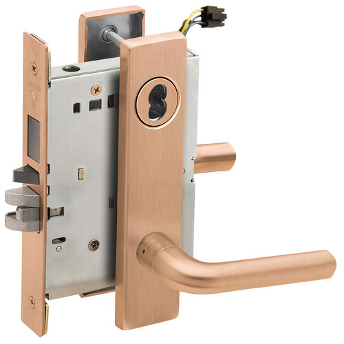 Electric Mortise Lock Satin Bronze Clear Coated