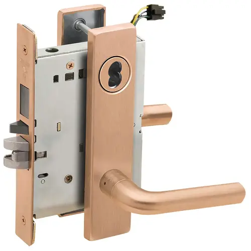 Lock Electric Mortise Lock Satin Bronze Clear Coated