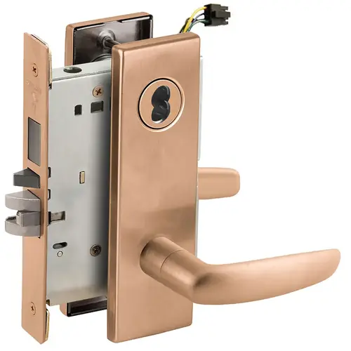 Lock Electric Mortise Lock Satin Bronze Clear Coated