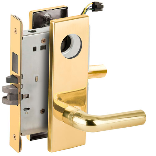 Lock Electric Mortise Lock Bright Brass