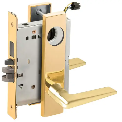 Lock Electric Mortise Lock Bright Brass