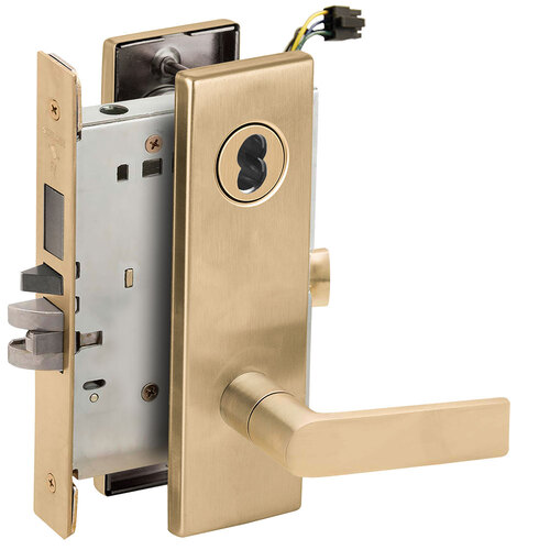 Electric Mortise Lock Satin Brass