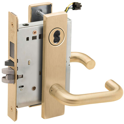 Lock Electric Mortise Lock Satin Brass