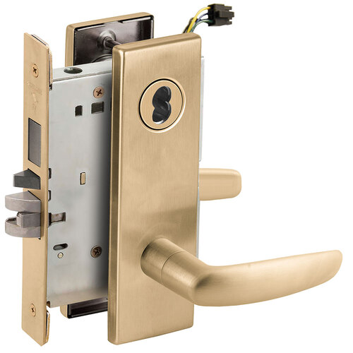 Lock Electric Mortise Lock Satin Brass