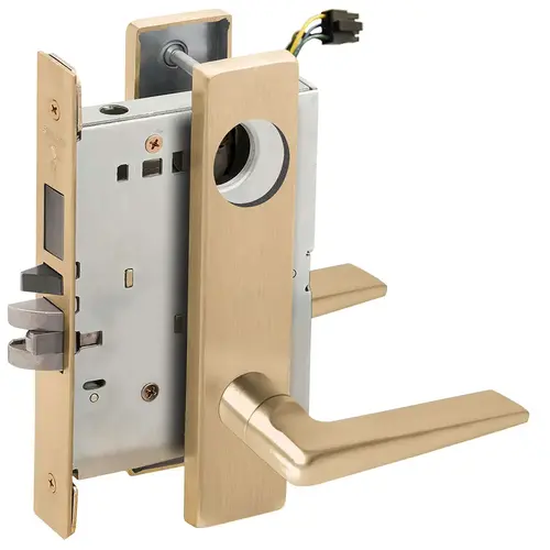 Lock Electric Mortise Lock Satin Brass