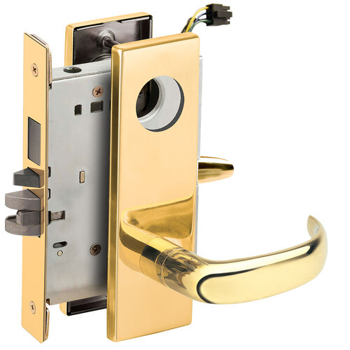 Lock Electric Mortise Lock Bright Brass