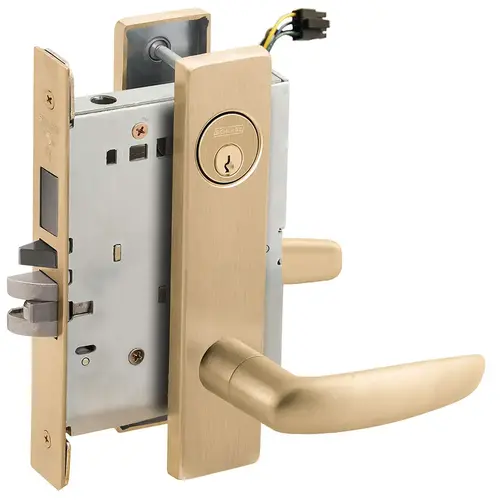 Lock Electric Mortise Lock Satin Brass