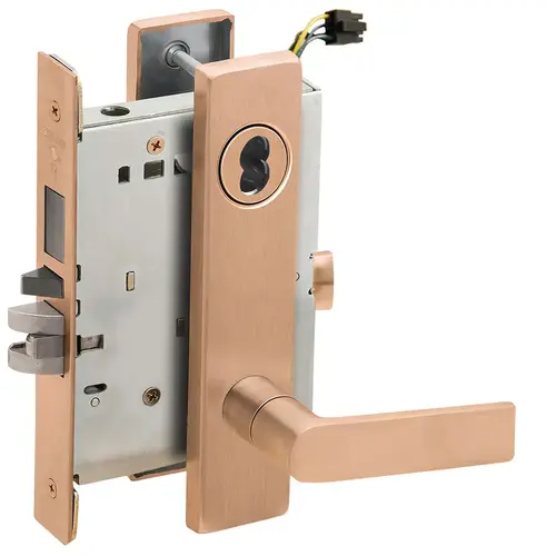 Lock Electric Mortise Lock Satin Bronze Clear Coated