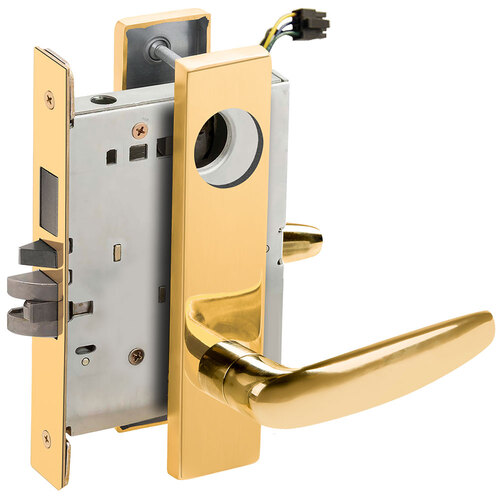 Lock Electric Mortise Lock Bright Brass