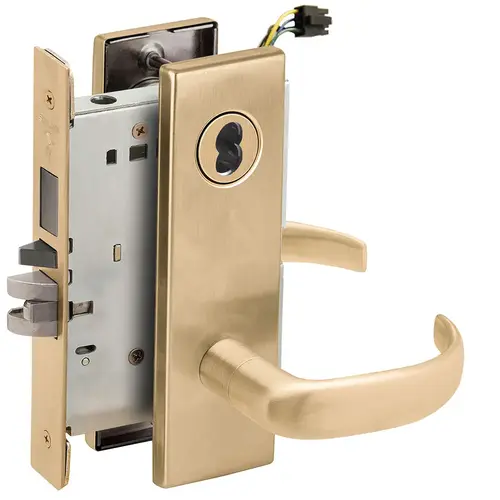 Lock Electric Mortise Lock Satin Brass