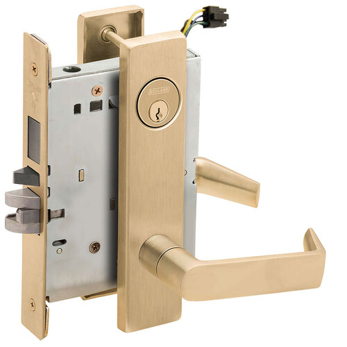 Lock Electric Mortise Lock Satin Brass