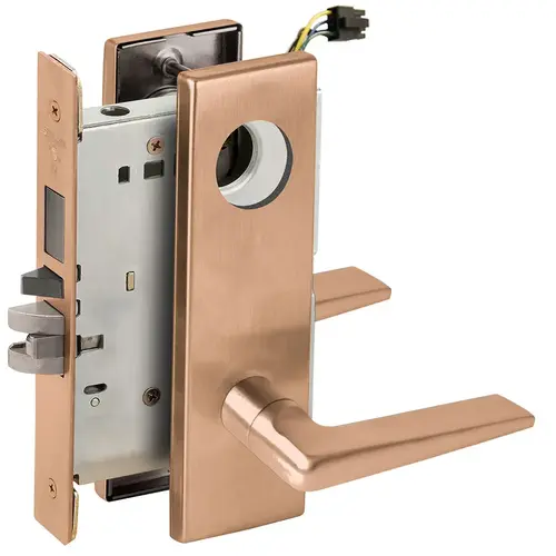 Lock Electric Mortise Lock Satin Bronze Clear Coated