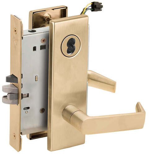 Lock Electric Mortise Lock Satin Brass