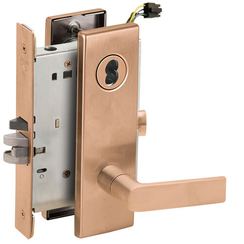 Lock Electric Mortise Lock Satin Bronze Clear Coated