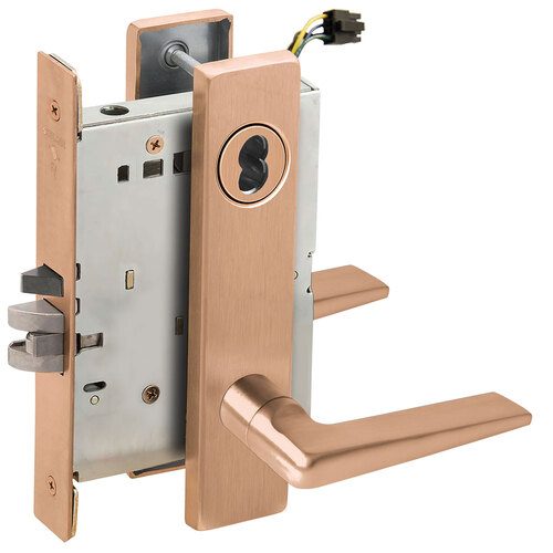 Lock Electric Mortise Lock Satin Bronze Clear Coated