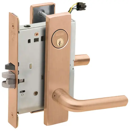 Lock Electric Mortise Lock Satin Bronze Clear Coated