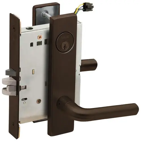 Lock Electric Mortise Lock Dark Oxidized Satin Bronze Oil Rubbed