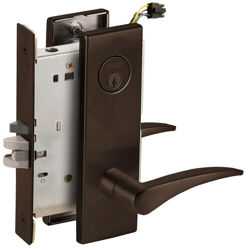 Lock Electric Mortise Lock Dark Oxidized Satin Bronze Oil Rubbed