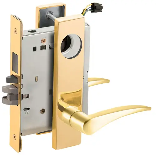 Lock Electric Mortise Lock Bright Brass