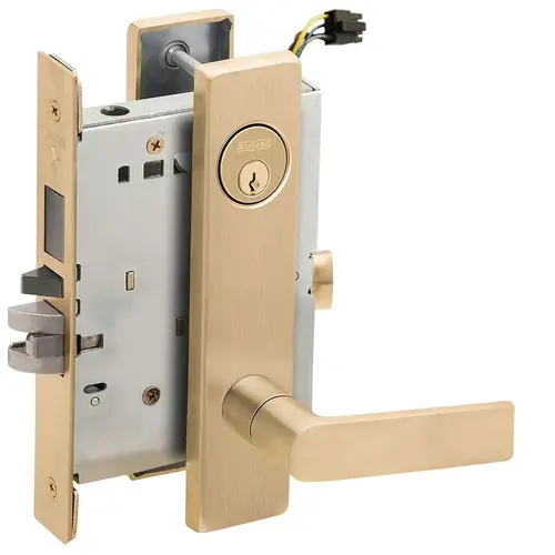 Lock Electric Mortise Lock Satin Brass