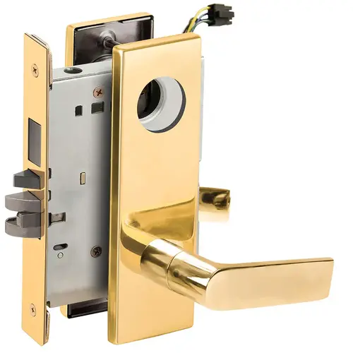 Lock Electric Mortise Lock Bright Brass