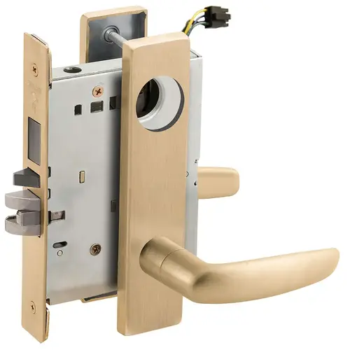 Lock Electric Mortise Lock Satin Brass