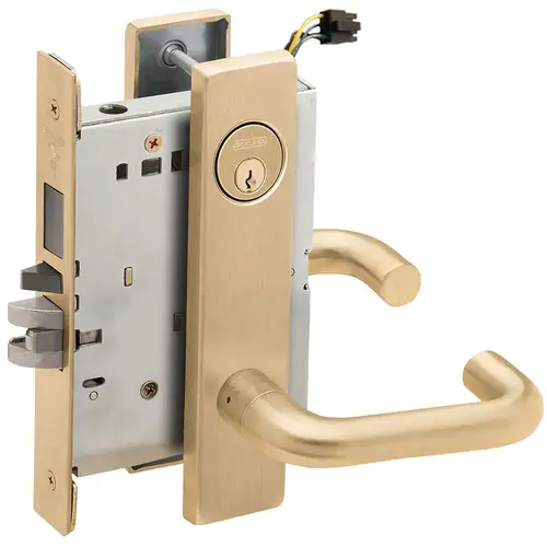 Lock Electric Mortise Lock Satin Brass