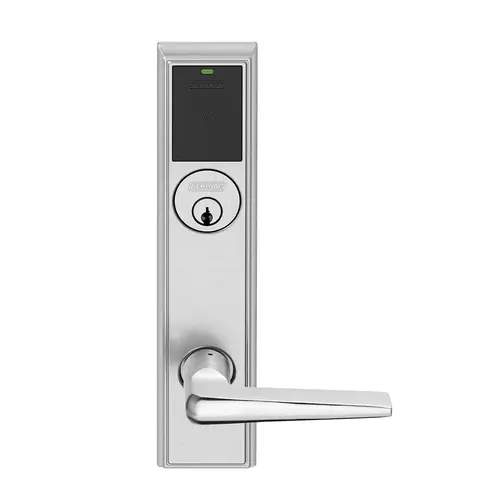 Wireless Mortise Lock Satin Chrome Antimicrobial Coated