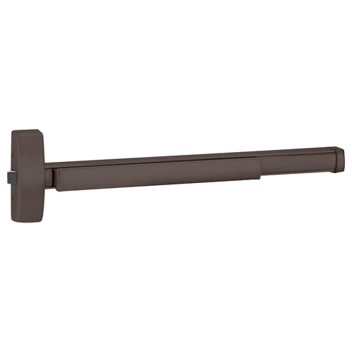 36" Motorized Latch Retraction Rim Exit Device, Exit Only, Dummy Trim, Fire Rated, Touchbar Monitoring Switch, 3' Device, Dark Oxidized Satin Bronze Oil Rubbed