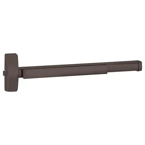 36" Motorized Latch Retraction Rim Exit Device, Exit Only, Cover Plate, Fire Rated, Touchbar Monitoring Switch, 3' Device, Dark Oxidized Satin Bronze Oil Rubbed