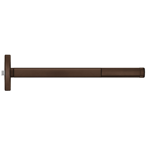 36" Motorized Latch Retraction Narrow Stile Rim Exit Device, Key Retracts Latchbolt, Fire Rated, Touchbar Monitoring Switch, 3' Device, Dark Oxidized Satin Bronze Oil Rubbed