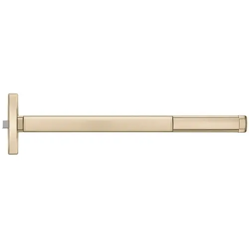 48" Motorized Latch Retraction Narrow Stile Rim Exit Device, Lever Always Active, Touchbar Monitoring Switch, 4' Device, Satin Brass