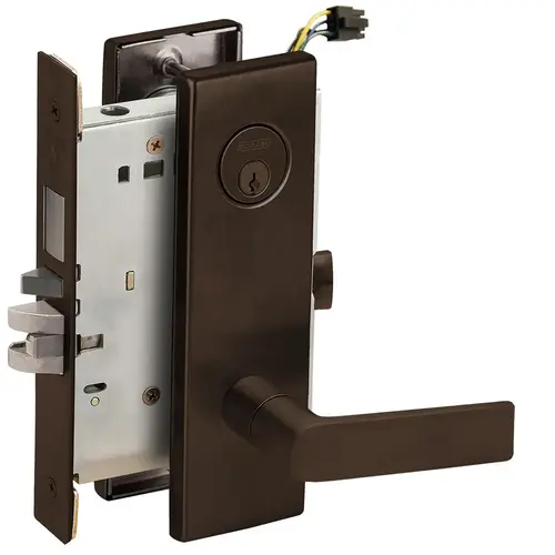 Lock Electric Mortise Lock Dark Oxidized Satin Bronze Oil Rubbed