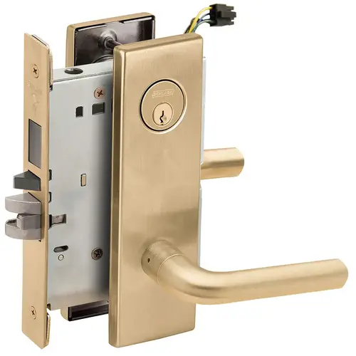 Lock Electric Mortise Lock Satin Brass