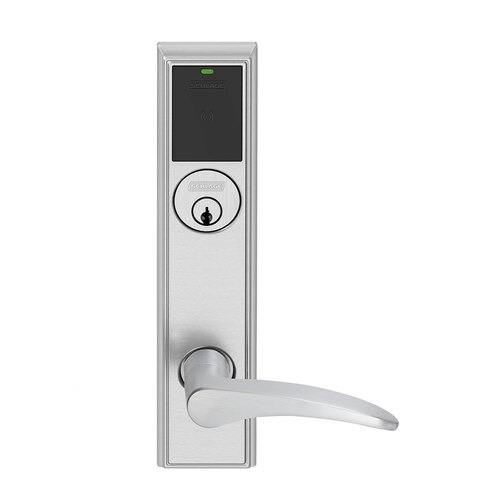 Wireless Mortise Lock Satin Chrome Antimicrobial Coated