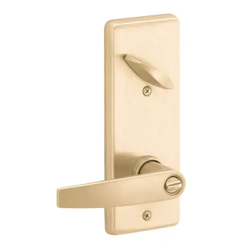 S200 Series Interconnected Entry Double Locking Jupiter Lever C Keyway with 16-481 Latch 10-109 Strike Satin Brass Finish