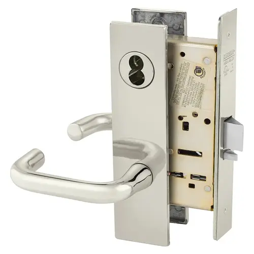 Manufacturing Mortise Lock Bright Nickel Plated Clear Coated