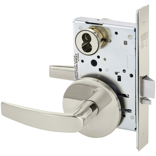 Manufacturing Mortise Lock Bright Nickel Plated Clear Coated