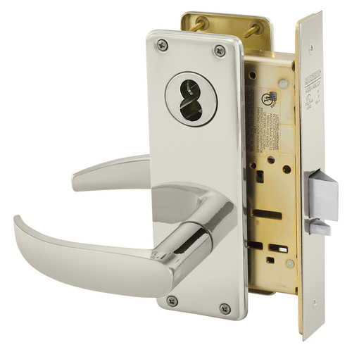 Manufacturing Mortise Lock Bright Nickel Plated Clear Coated