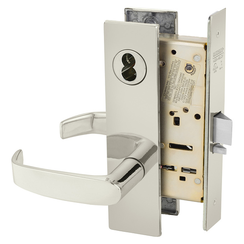 Manufacturing Mortise Lock Bright Nickel Plated Clear Coated