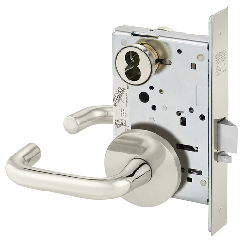 Manufacturing Mortise Lock Bright Nickel Plated Clear Coated