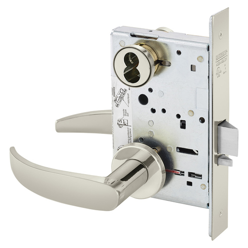 Manufacturing Mortise Lock Bright Nickel Plated Clear Coated