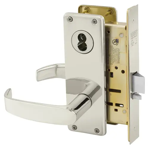 Manufacturing Mortise Lock Bright Nickel Plated Clear Coated