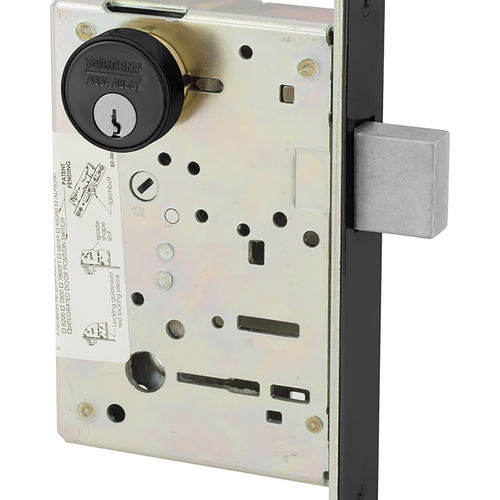 Single Cylinder Deadbolt with Thumbturn Mortise Deadlatch Black Suede Powder Coat Finish