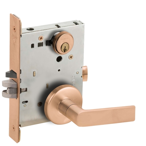 Mortise Lock Satin Bronze Clear Coated