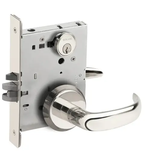 Storeroom Mortise Lock C Keyway with 17 Lever and C Rose Bright Chrome Finish