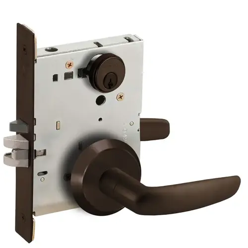 Storeroom Mortise Lock C Keyway with 07 Lever and C Rose Oil Rubbed Bronze Finish